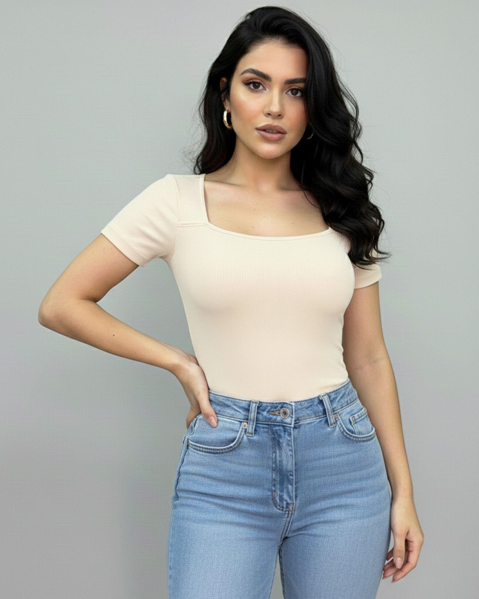 Body Mujer Escote Cuadrado y Espalda con Tirantes Moldeador-1