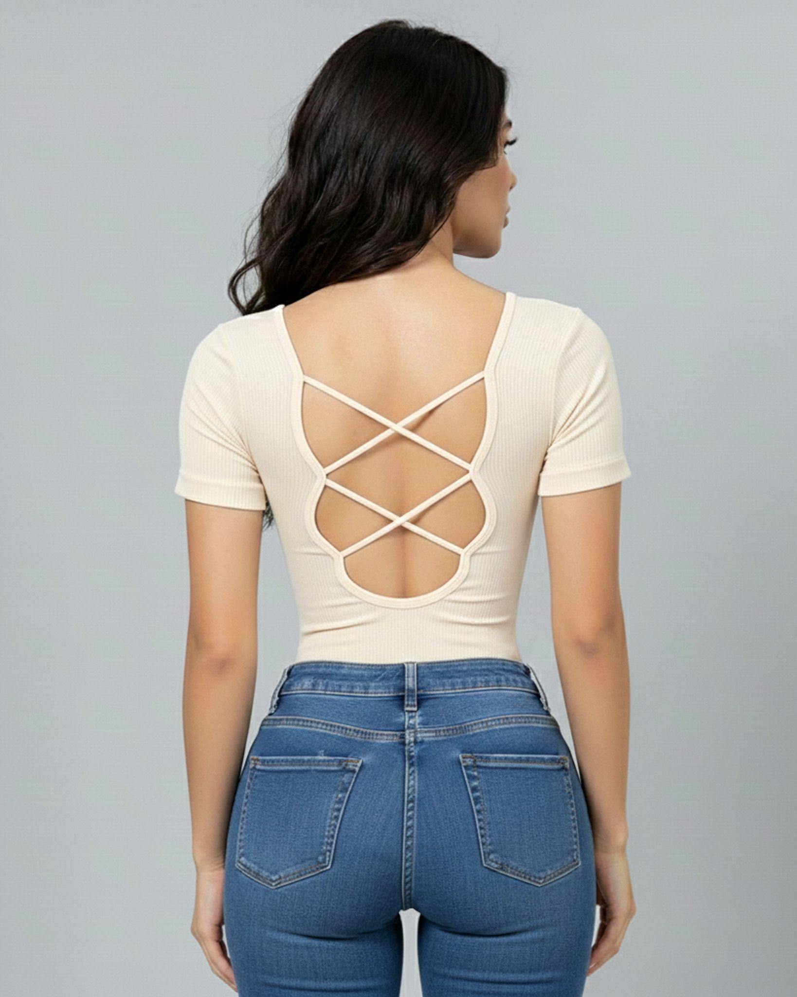 Body Mujer Escote Cuadrado y Espalda con Tirantes Moldeador-2