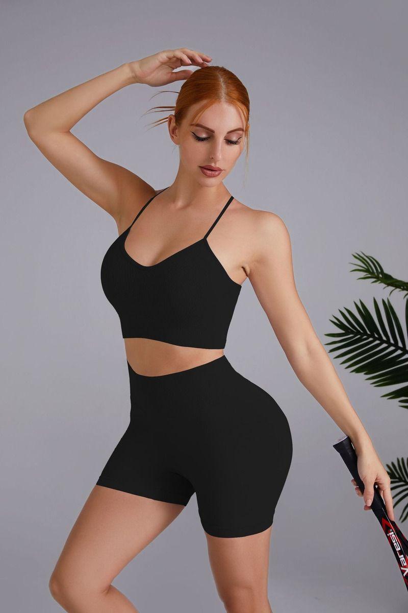 Conjunto Deportivo Mujer Gym Yoga Short Levanta Gluteos-1