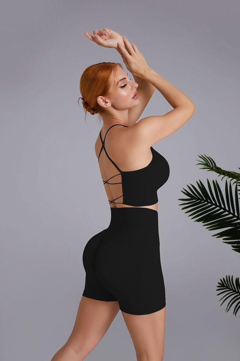 Conjunto Deportivo Mujer Gym Yoga Short Levanta Gluteos-2