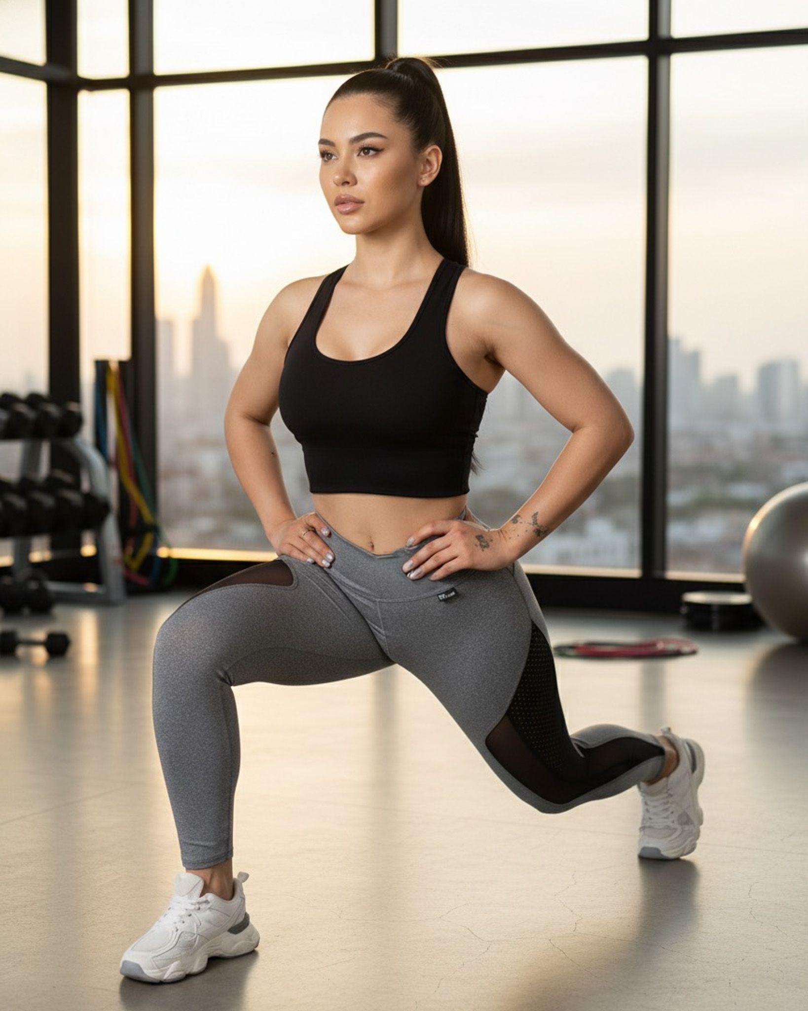 Calza Deportiva con Detalle de Malla Premium - A340-2