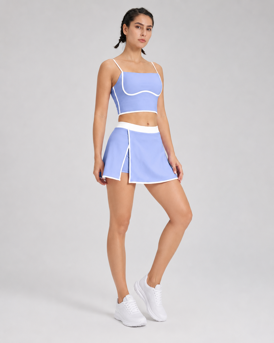 Conjunto Deportivo Mujer top y falda short  Premium - YJ248-4