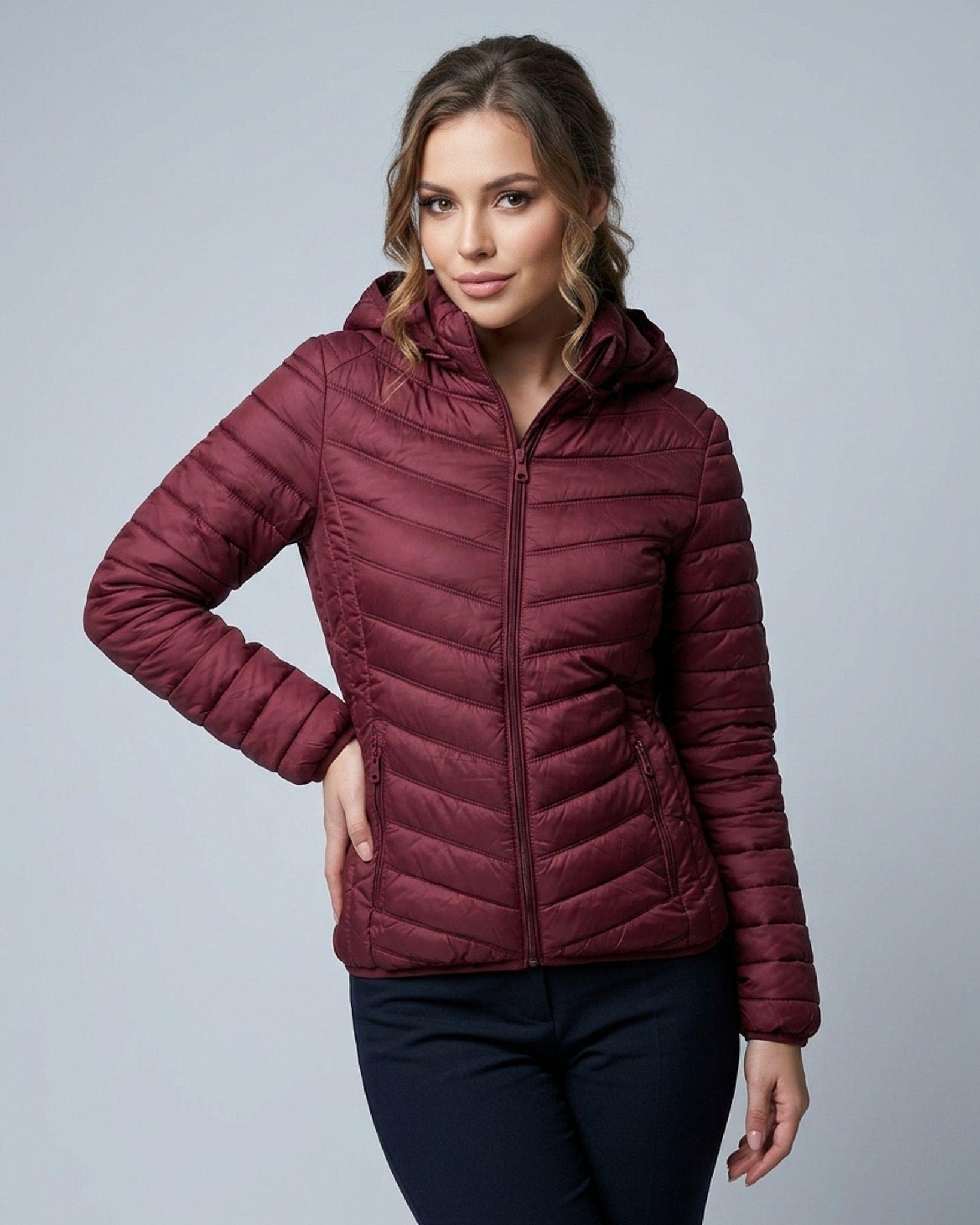 Parka Térmica Ultra Light Burdeo: Abrigo Liviano y Packable-0