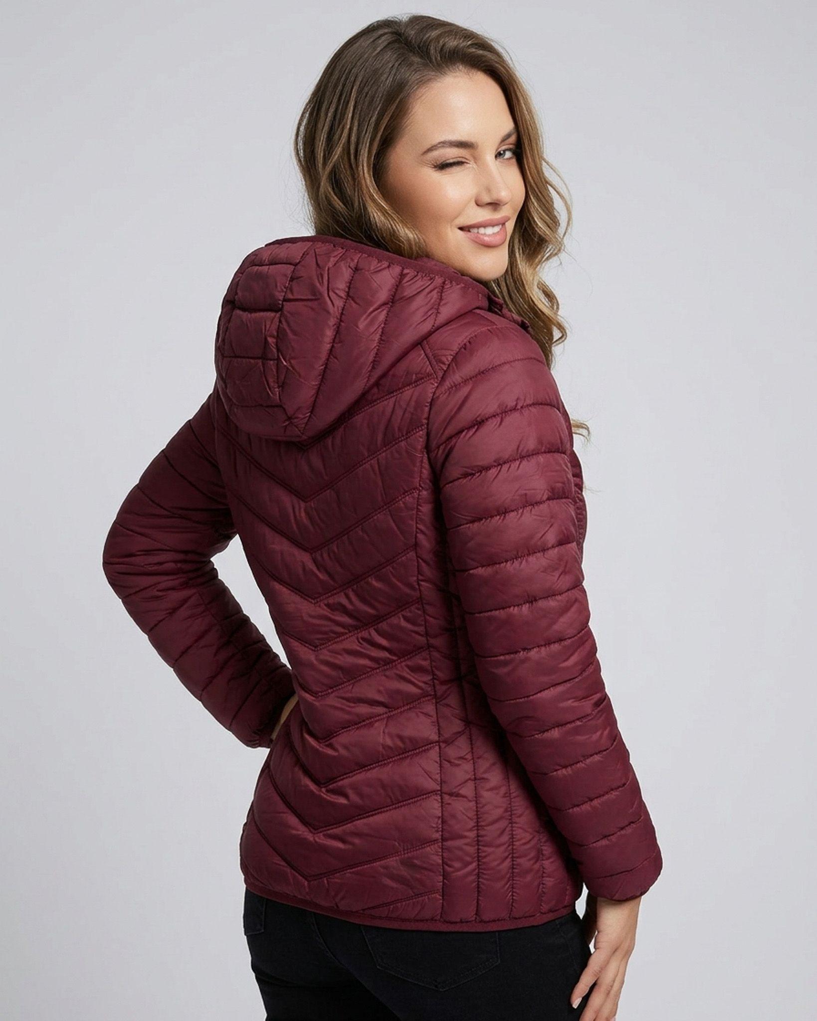 Parka Térmica Ultra Light Burdeo: Abrigo Liviano y Packable-1