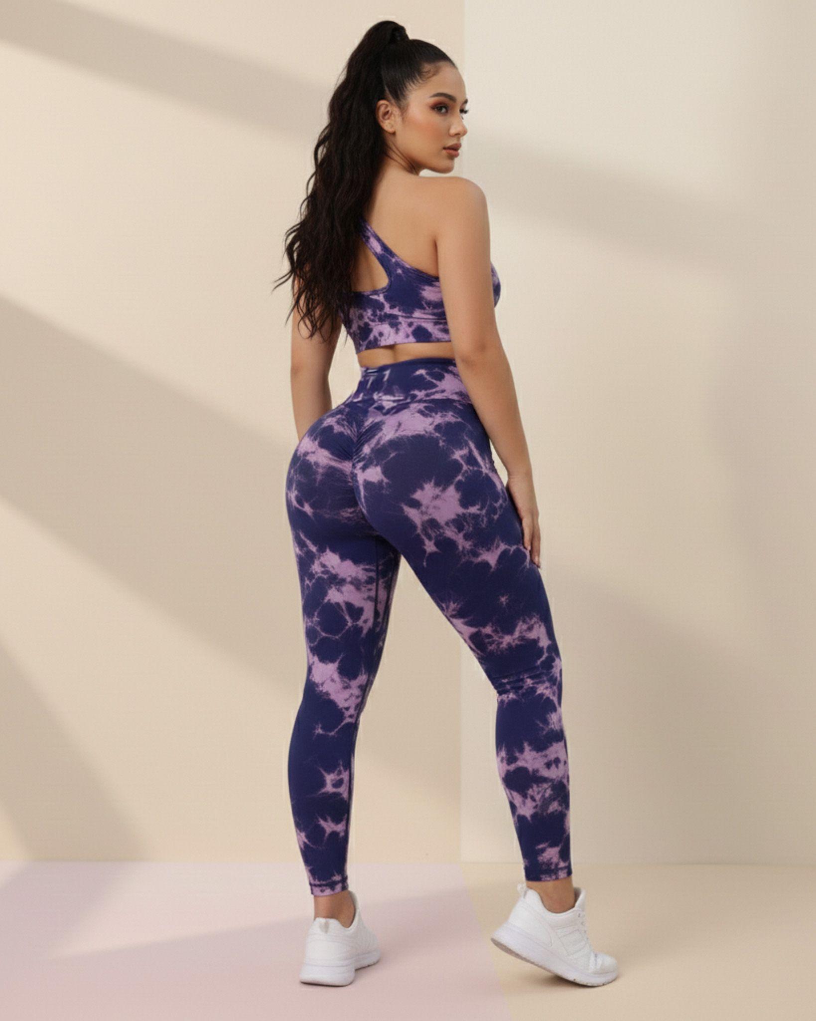 Conjunto Deportivo Mujer Tie Dye Gym Yoga Levanta Gluteos-2