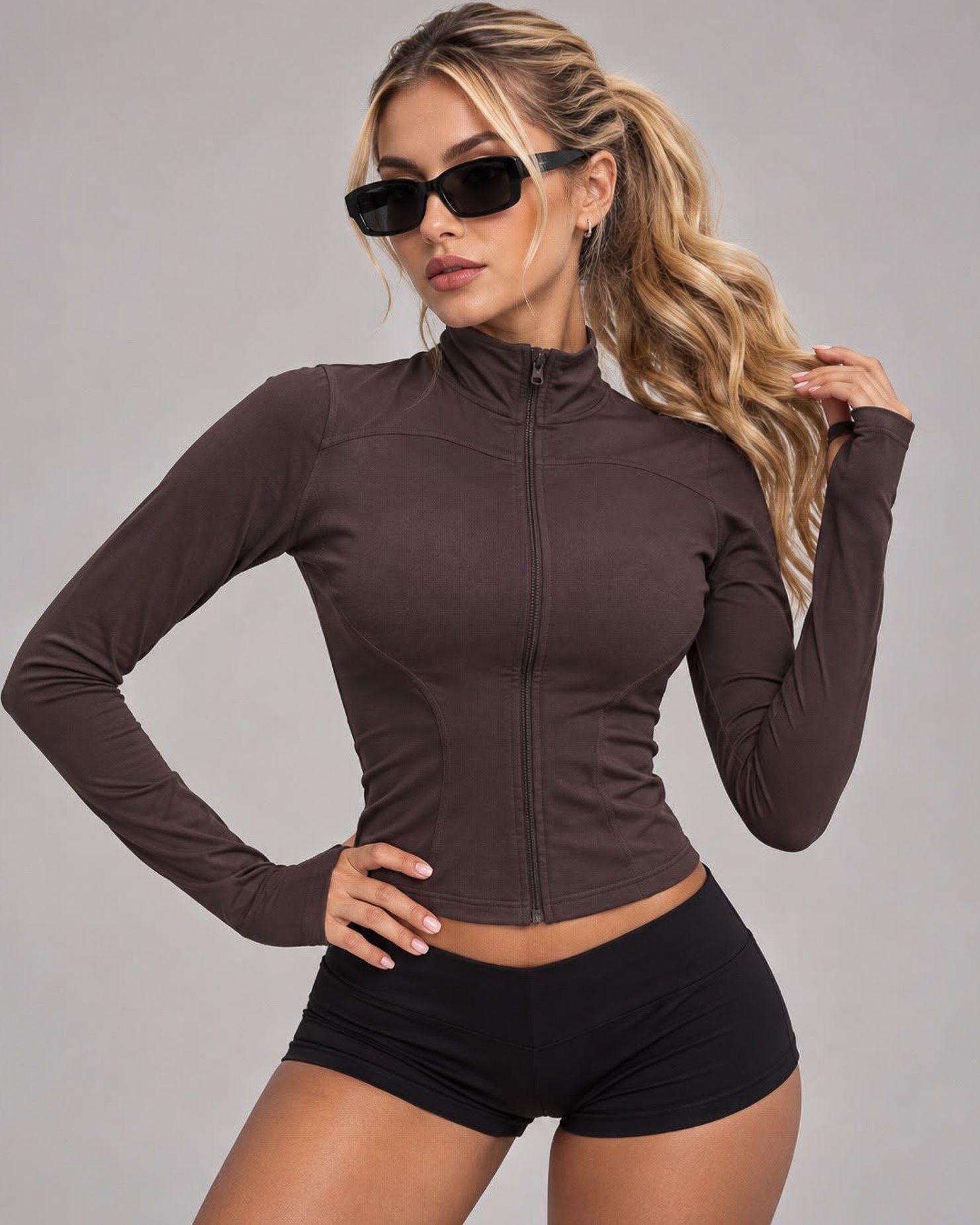 Chaqueta Deportiva Mujer Slim Fit Con Cierre-0