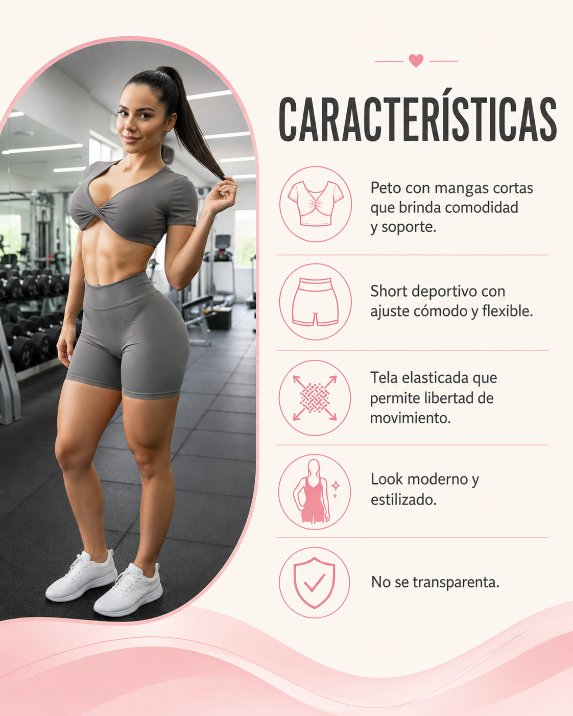 Conjunto Deportivo Peto con Mangas Cortas y Short-7