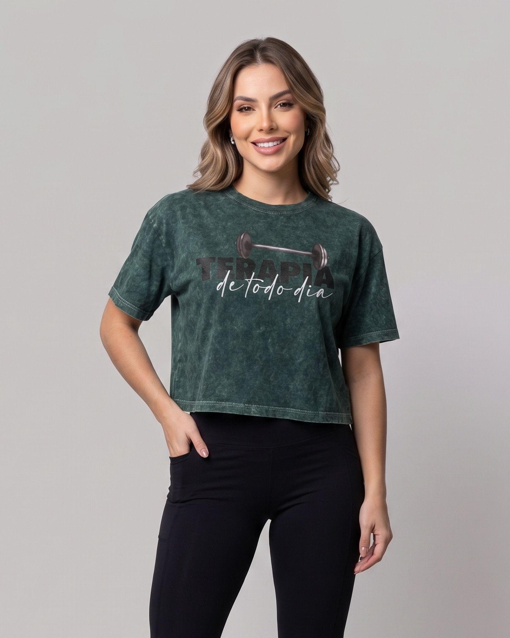 Polera Mujer Terapia - Prelavada Soft Training Comfort-0