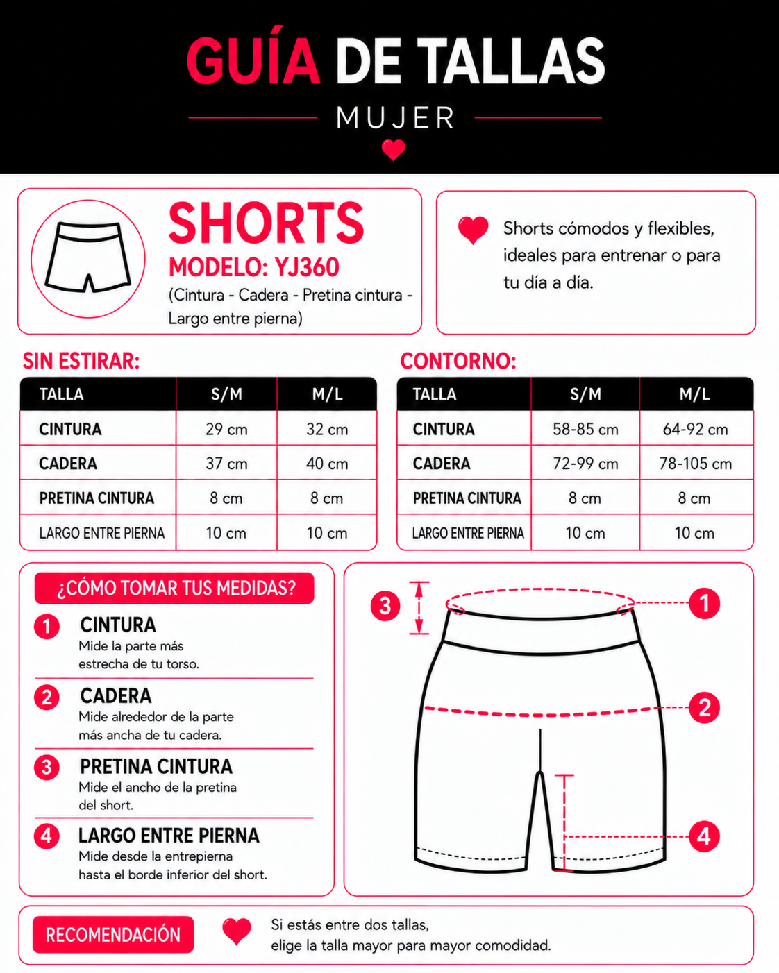 Short Deportivo Corto Mujer Tiro Alto Push Up Moldeador-3