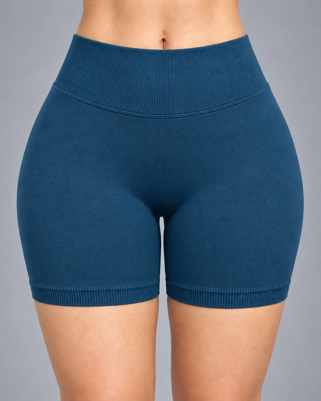 Short Deportivo Corto Mujer Tiro Alto Push Up Moldeador-0