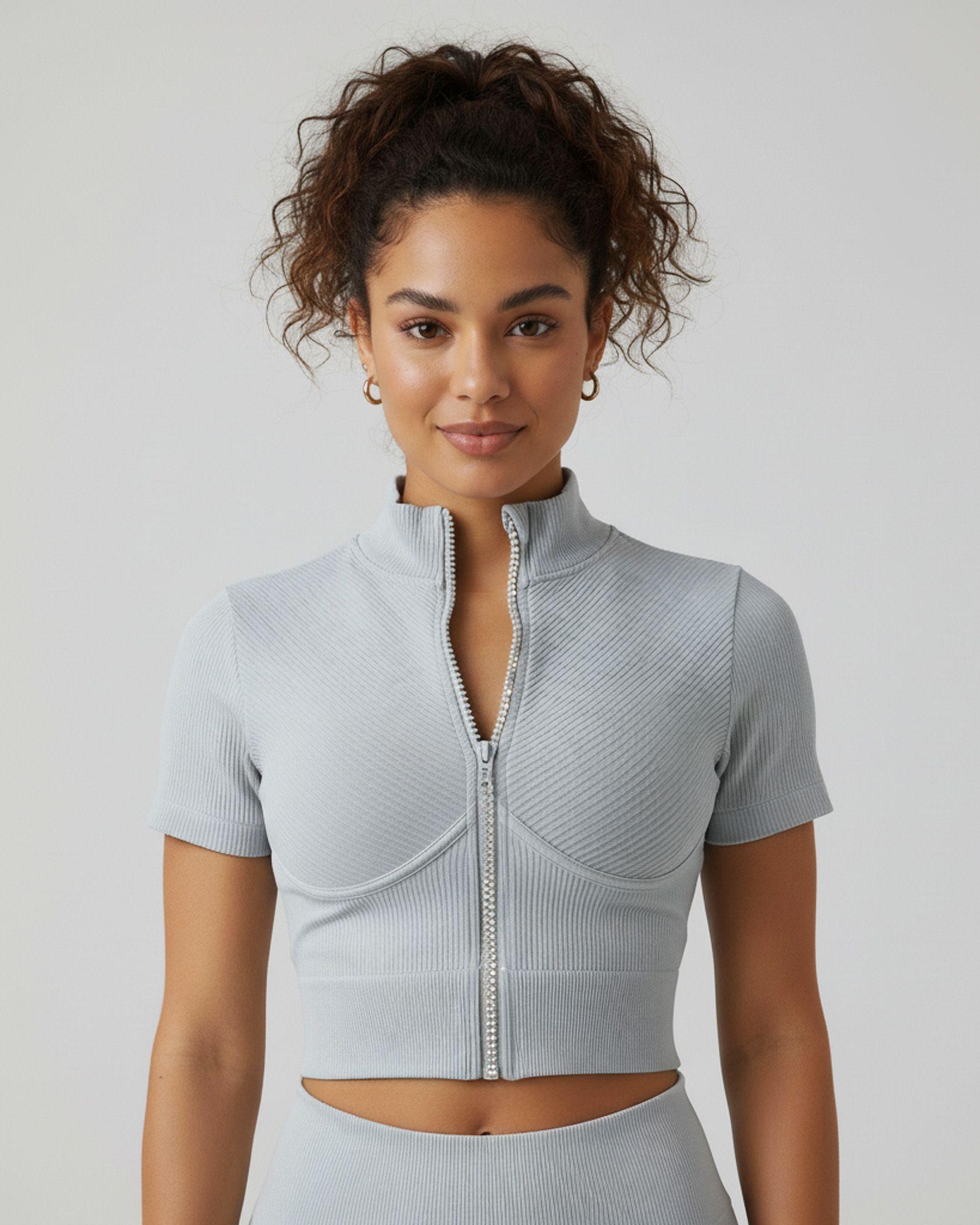 Peto Deportivo Mujer con Cuello Mao y Cierre - YJ265-0