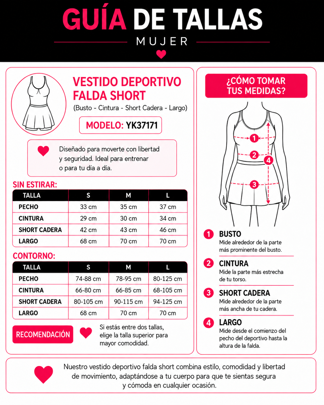 Vestido Deportivo Mujer Enterizo Falda Short Plisada-5