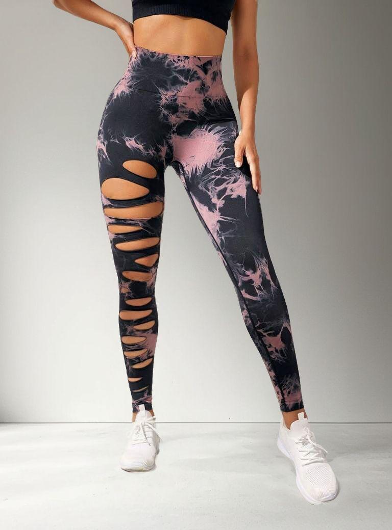 Leggings Deportivos Mujer Para Yoga Tie-dye Gym Mujer Hy001-0