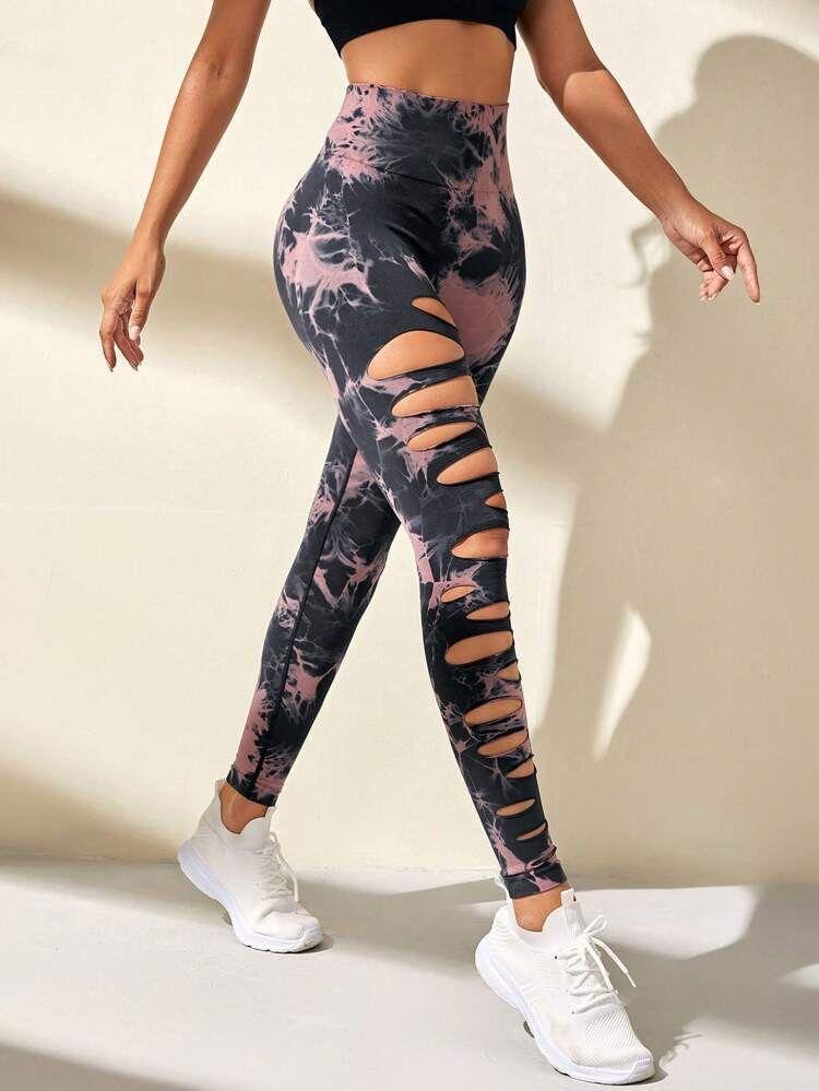 Leggings Deportivos Mujer Para Yoga Tie-dye Gym Mujer Hy001-1