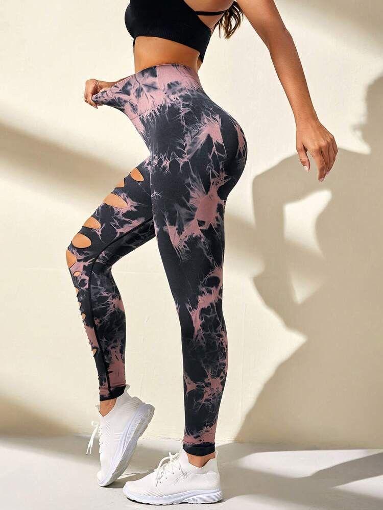 Leggings Deportivos Mujer Para Yoga Tie-dye Gym Mujer Hy001-5