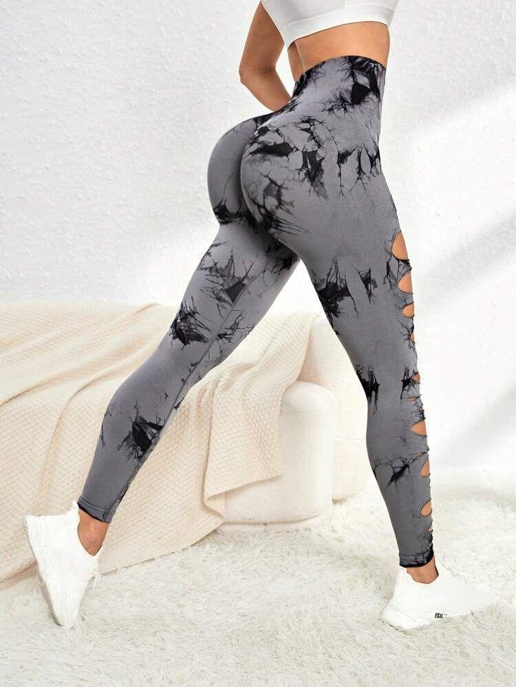 Leggings Deportivos Mujer Para Yoga Tie-dye Gym Mujer Hy001-1