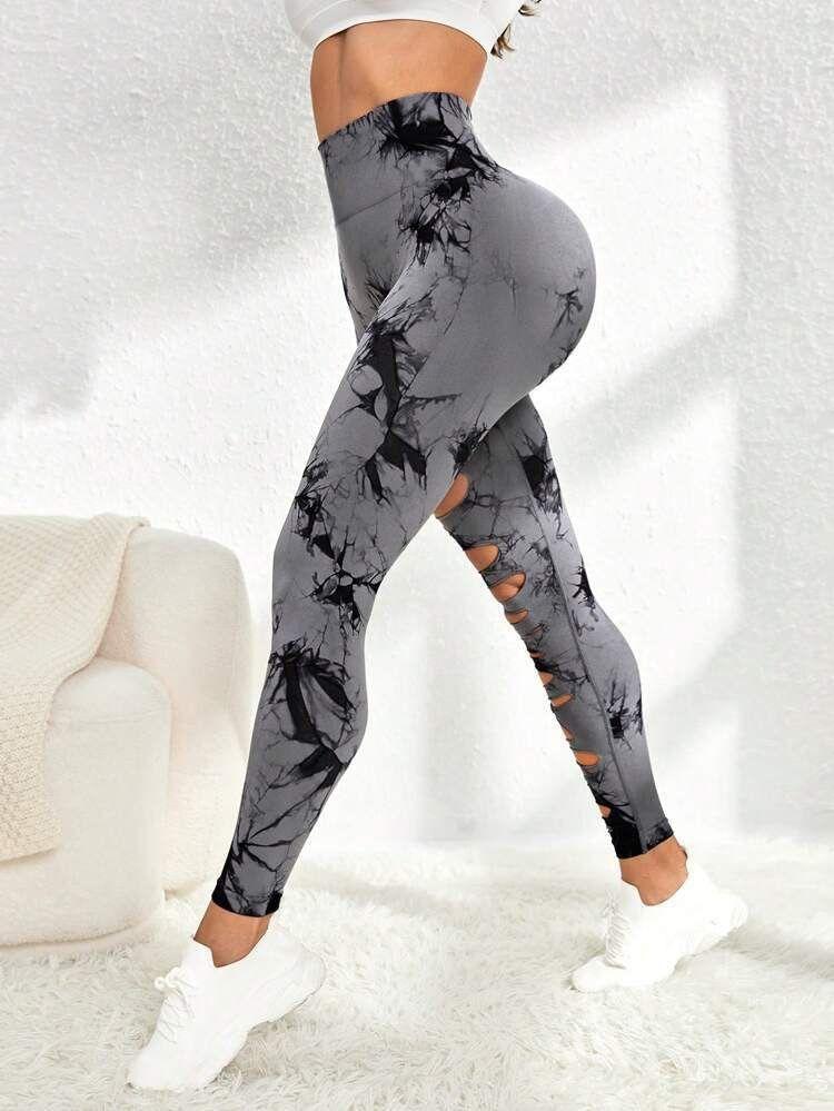 Leggings Deportivos Mujer Para Yoga Tie-dye Gym Mujer Hy001-2