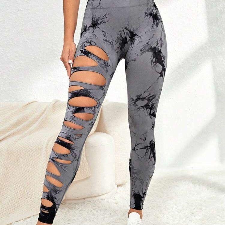 Leggings Deportivos Mujer Para Yoga Tie-dye Gym Mujer Hy001-4