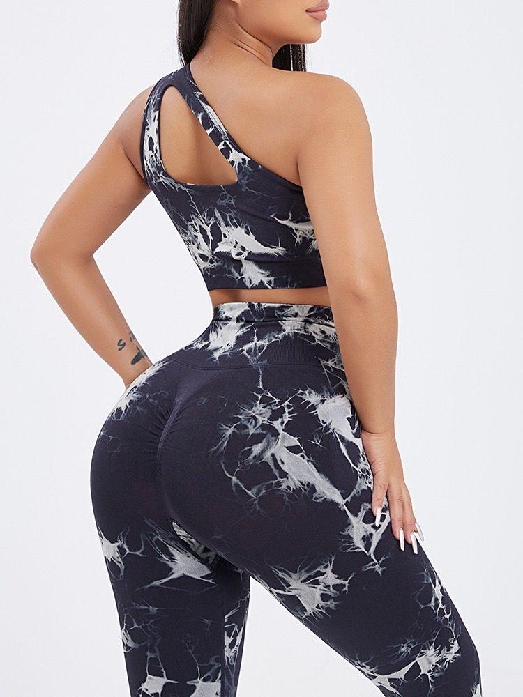 Conjunto Deportivo Mujer Tie Dye Gym Yoga Levanta Gluteos-1