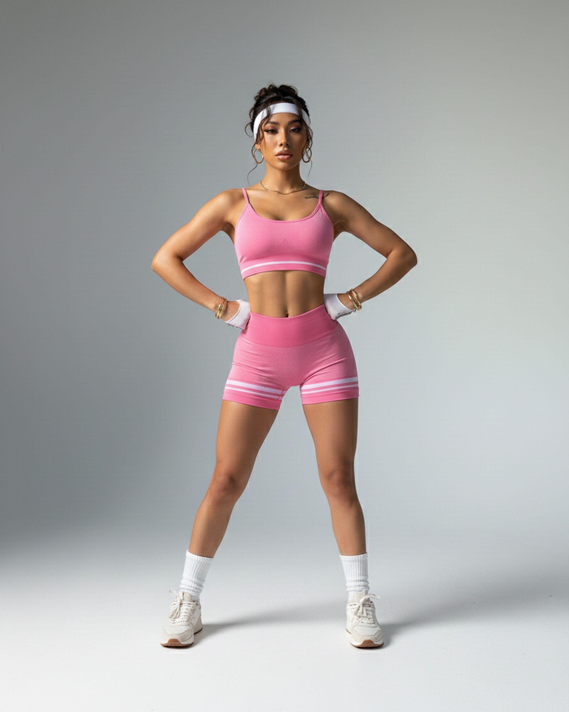 Conjunto Deportivo Peto y Short con Push Up Corte V-5