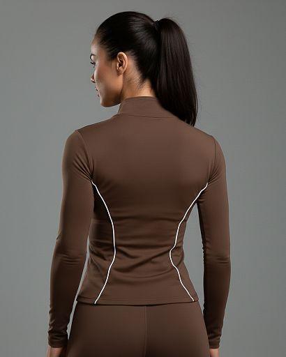 Chaqueta Deportiva Mujer Compresión Fitness Líneas Blancas-2