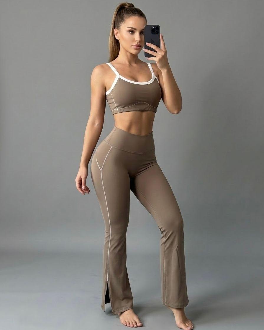 Set Viral De 2 piezas For Dama Calza Flare Y Peto Dry-Fit-2