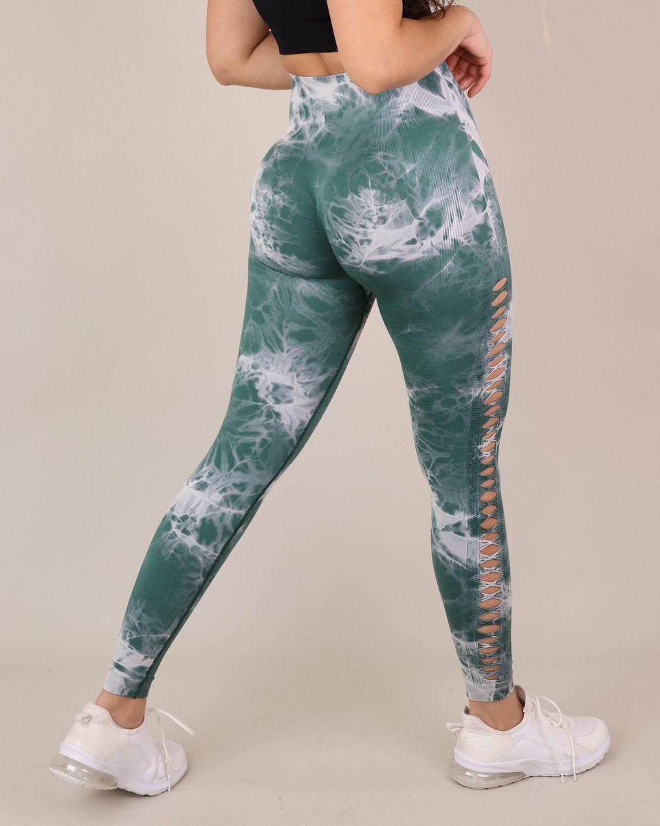 Leggings Tie Dye Push Up Abertura Escalonada - Alta Calidad-2