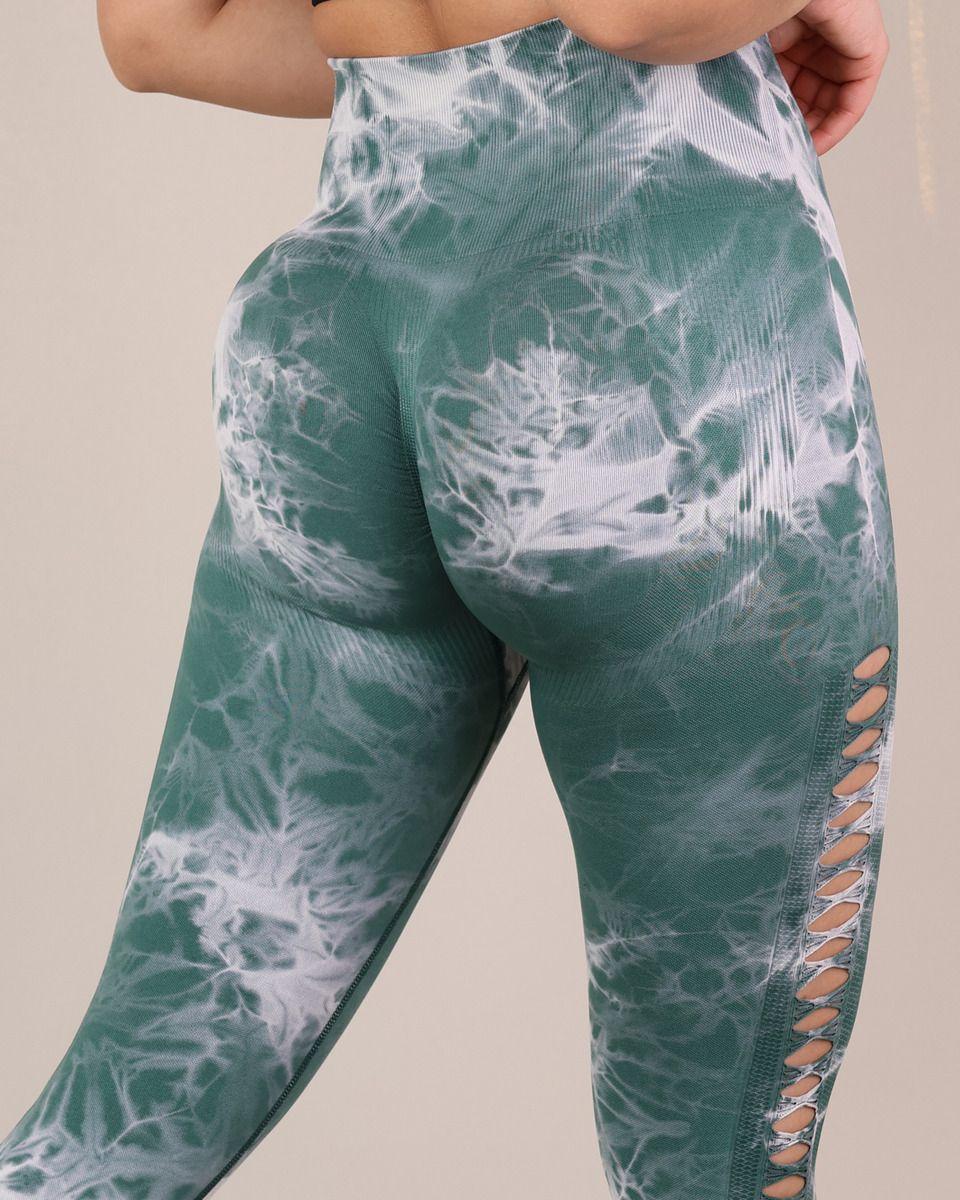 Leggings Tie Dye Push Up Abertura Escalonada - Alta Calidad-3