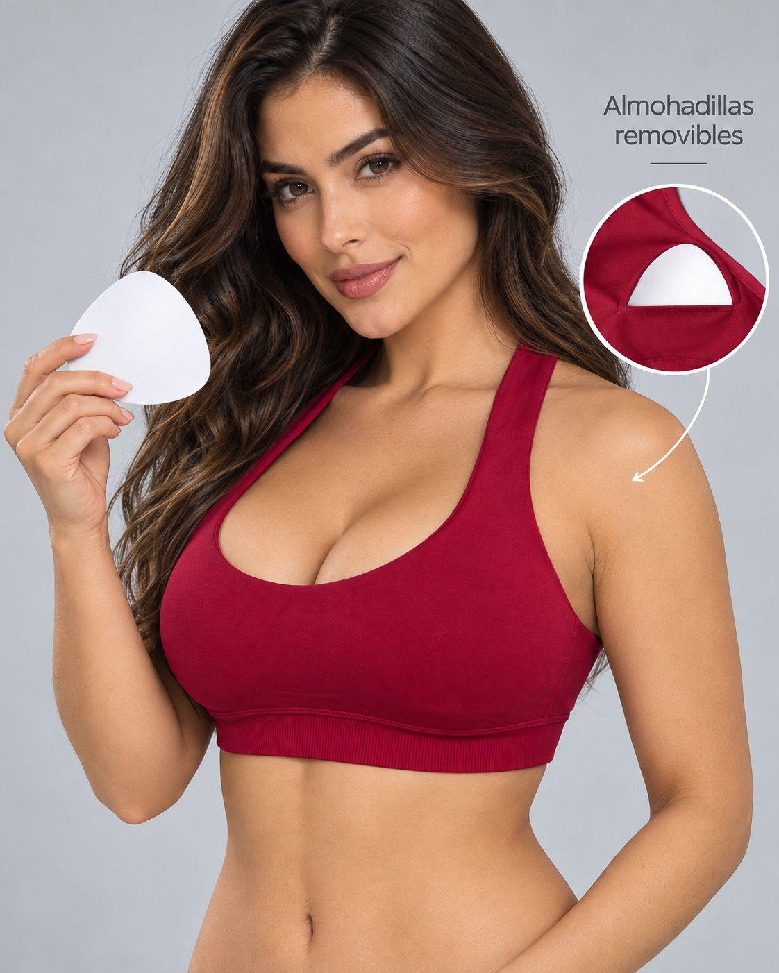 Top Deportivo Mujer Elasticado Seamless Halter Gym Pilates-3