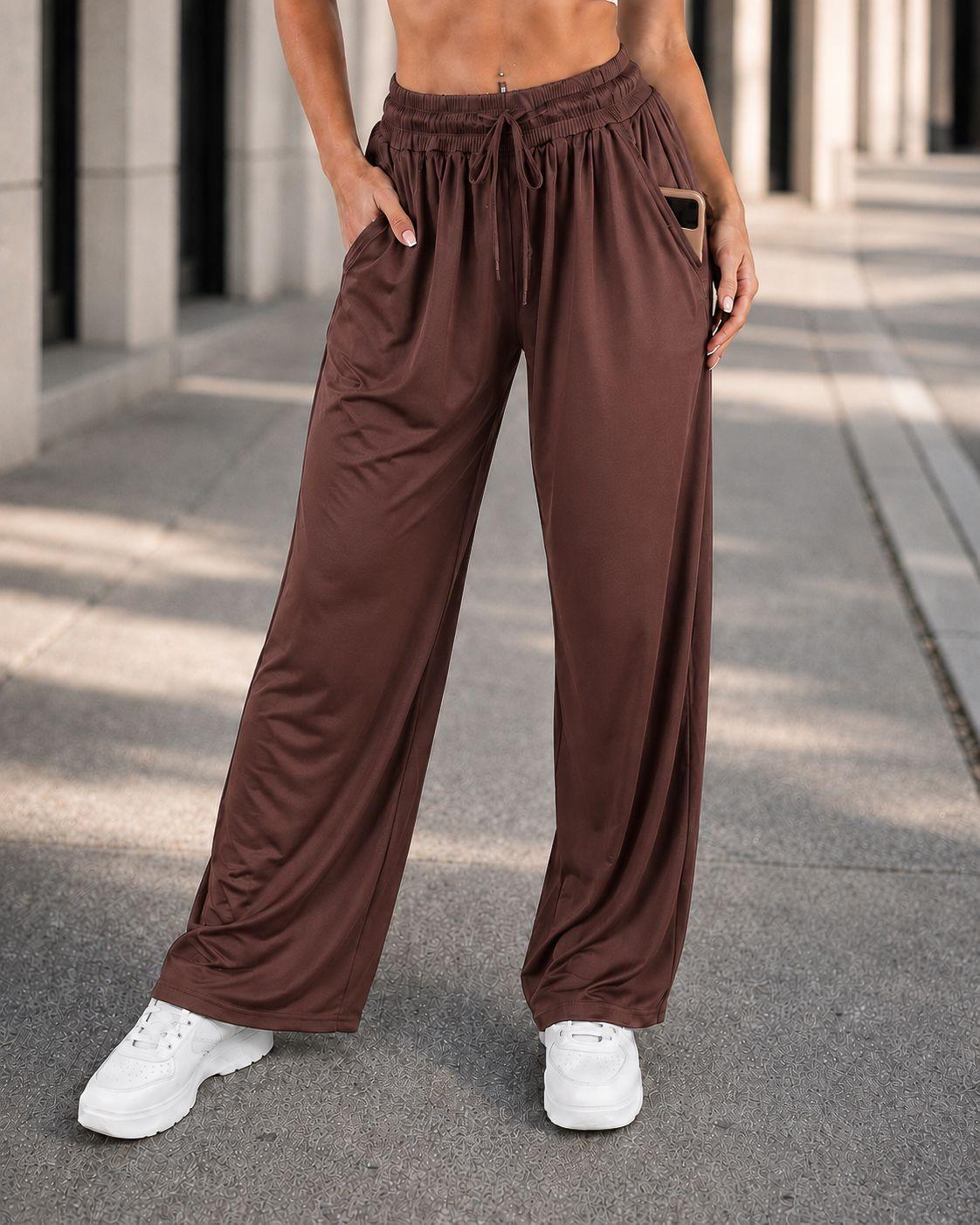 Pantalón Palazzo Mujer Cintura Elástica Con Cordón-0