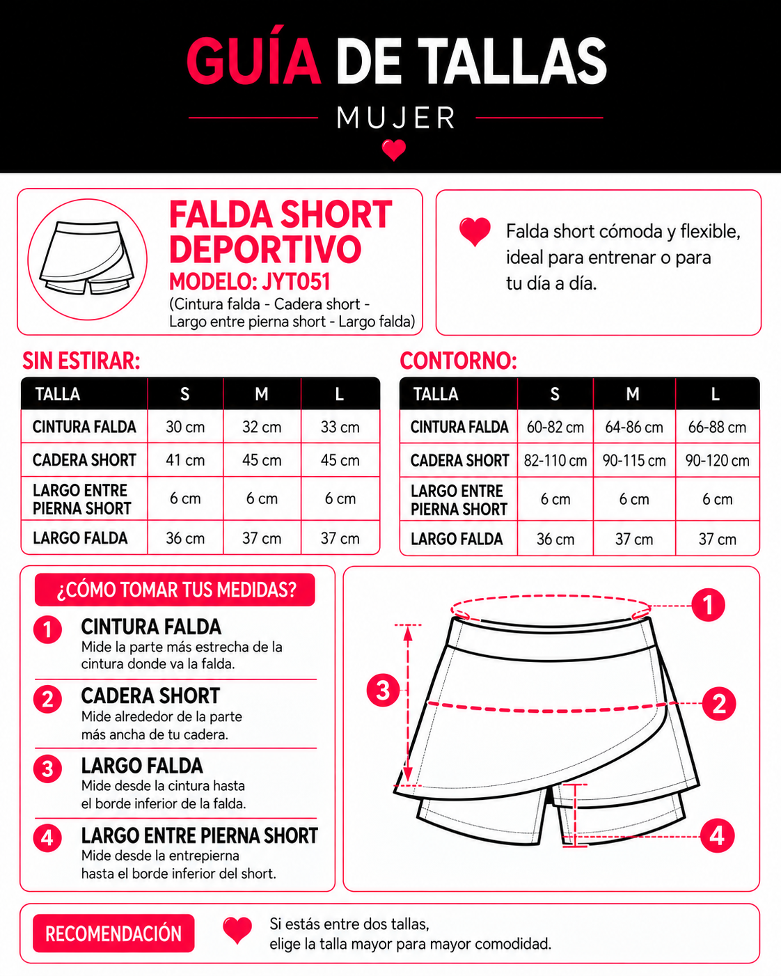 Falda Short Deportiva Mujer Tiro Alto Con Calza Y Bolsillo-3