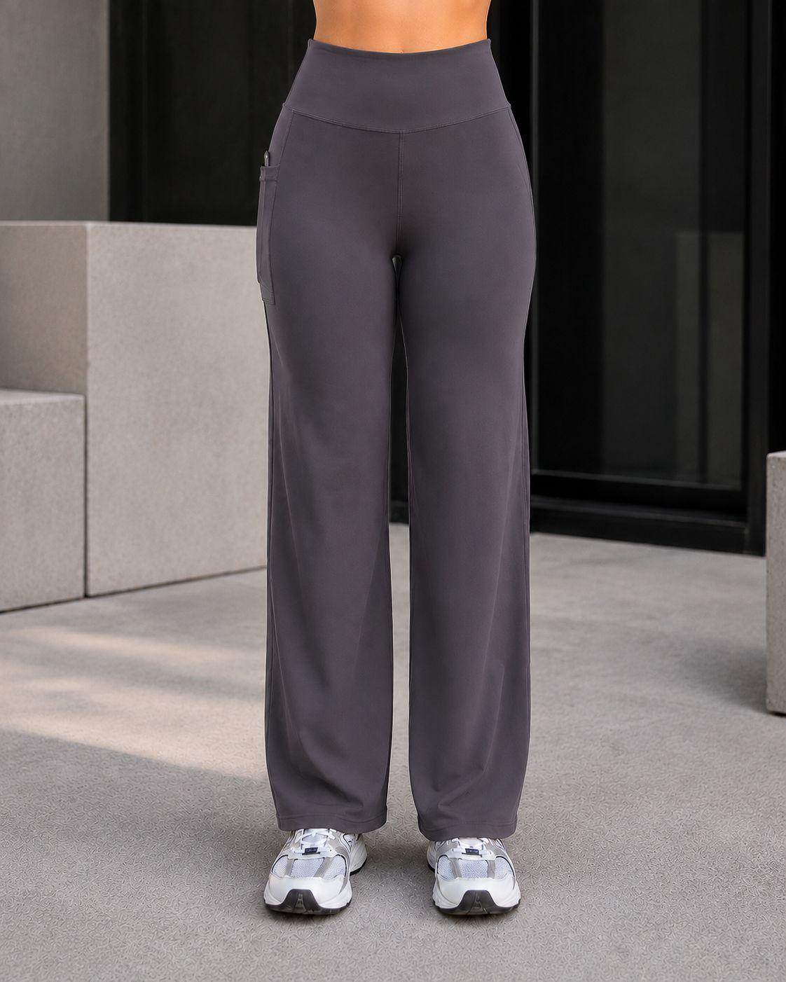 Pantalón Palazzo Mujer Tiro Alto Con Bolsillos Wide Leg-1