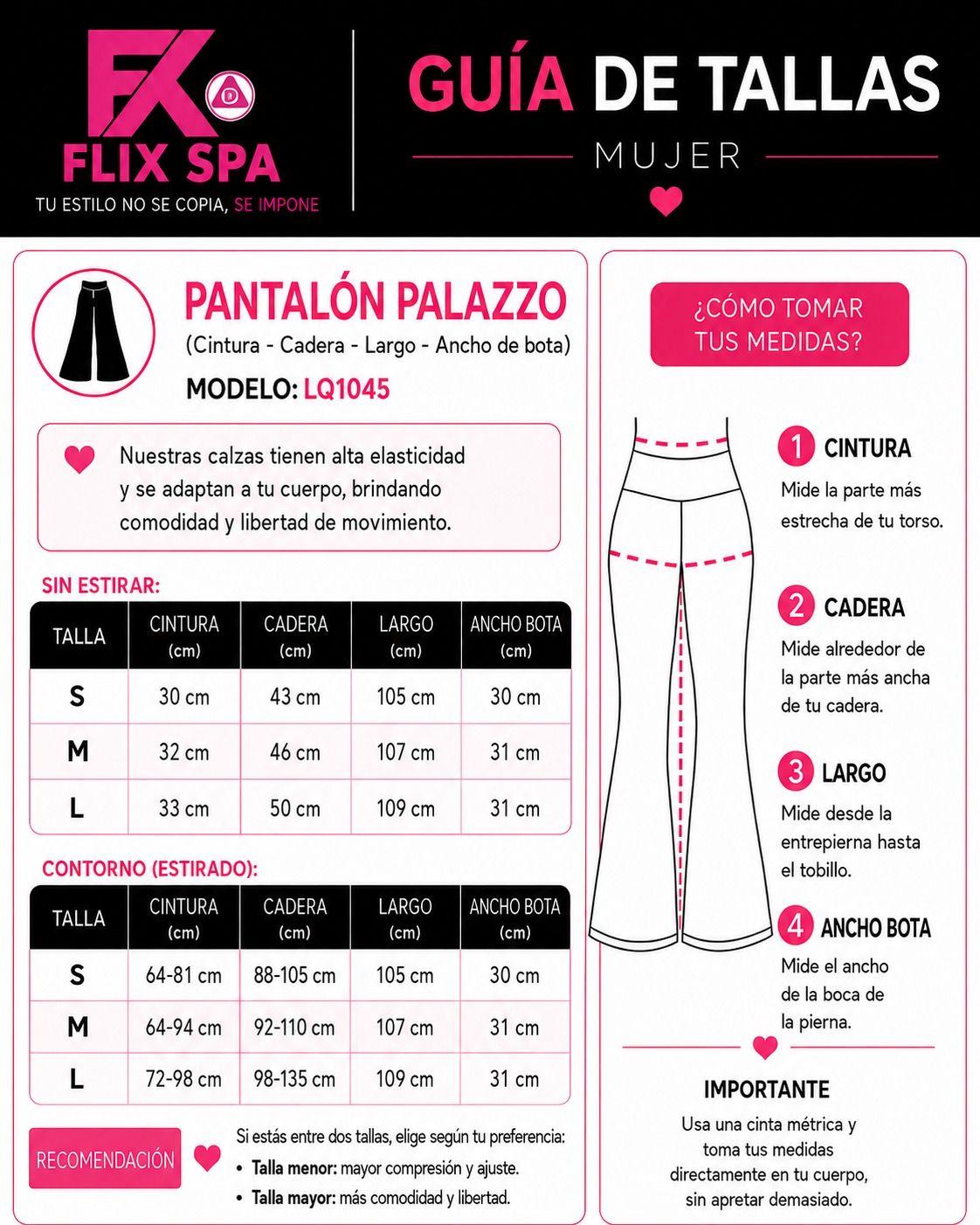 Pantalón Palazzo Mujer Tiro Alto Con Bolsillos Wide Leg-5