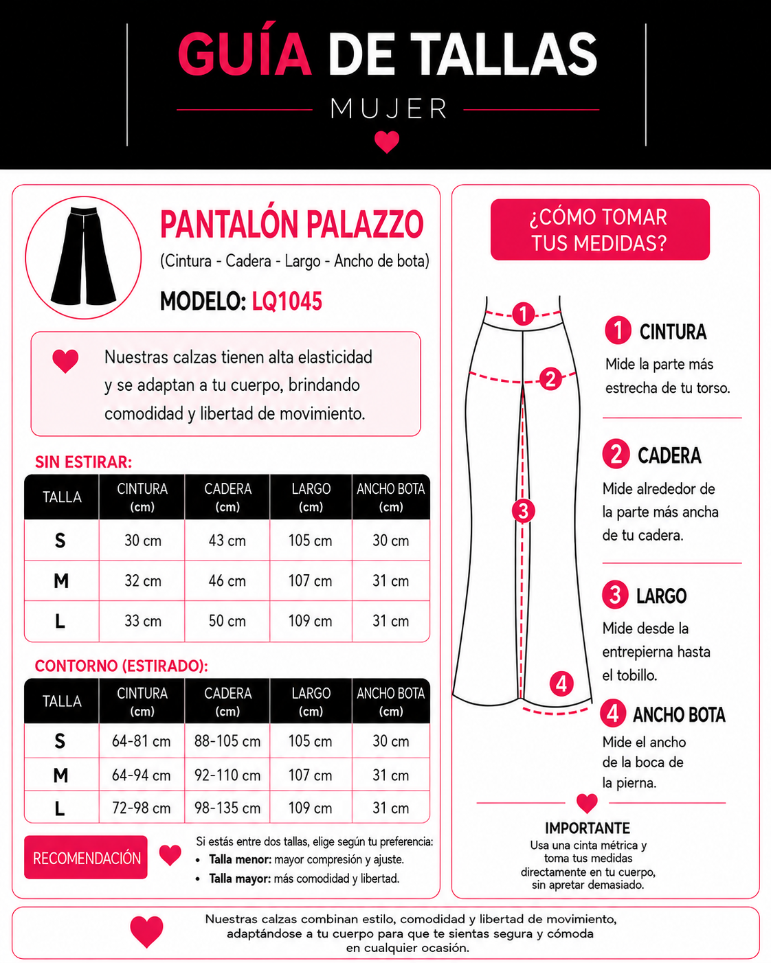 Pantalón Palazzo Mujer Tiro Alto Con Bolsillos Wide Leg-5