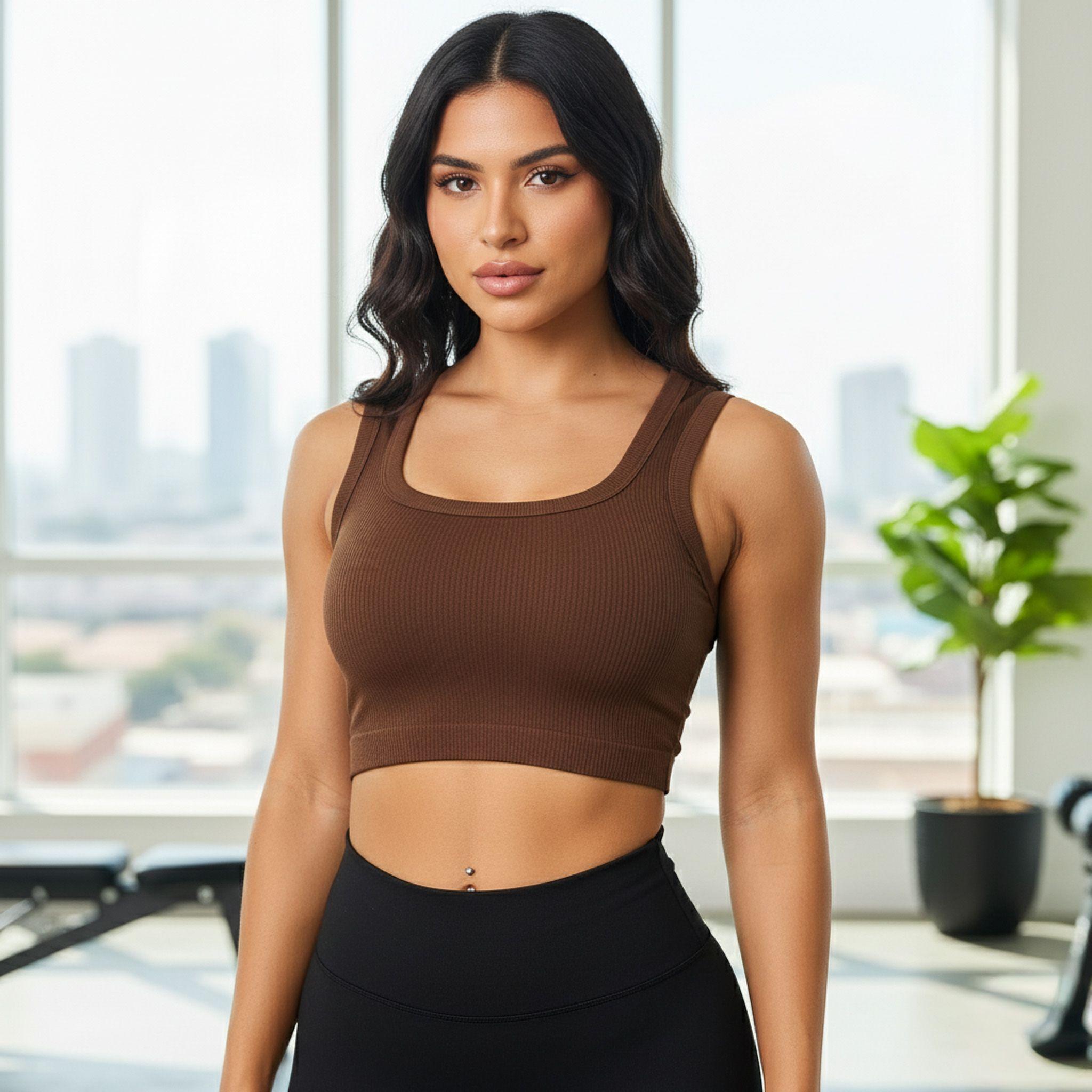 Peto Deportivo De Escote Cuadrado FitShape - YY609-3