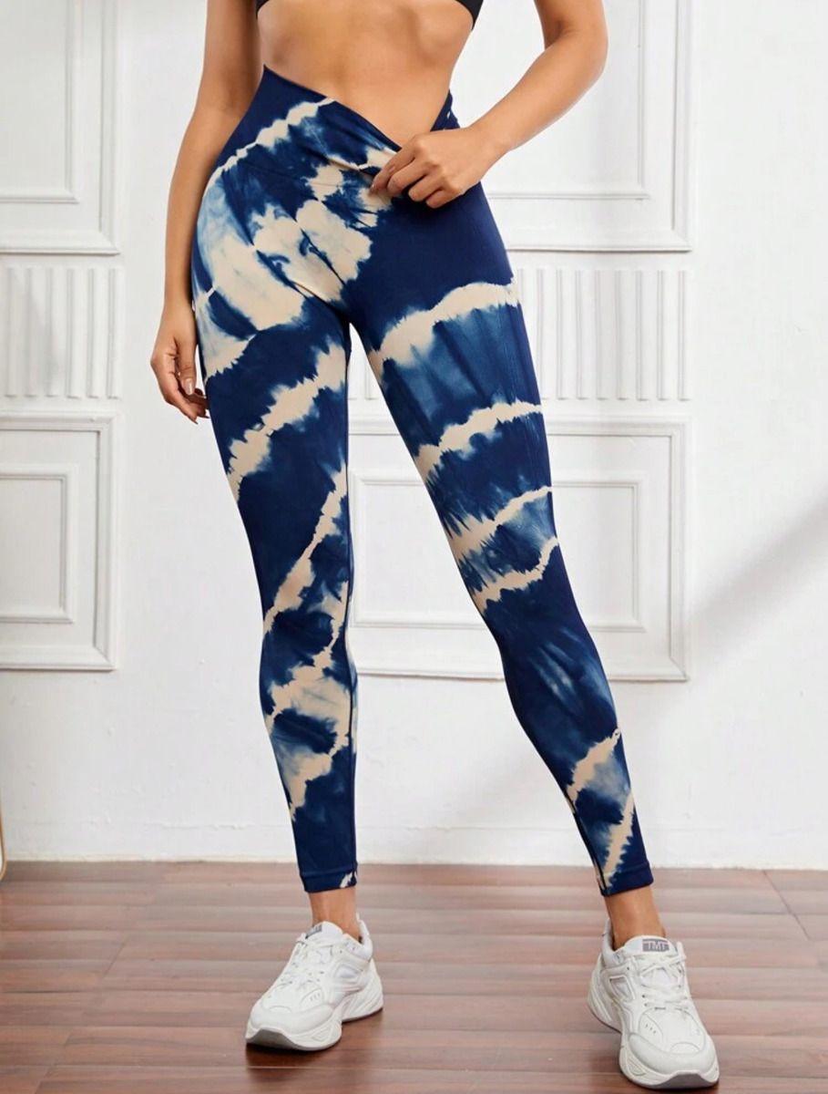Leggins Calzas Deportivas Manchada Push Up-5