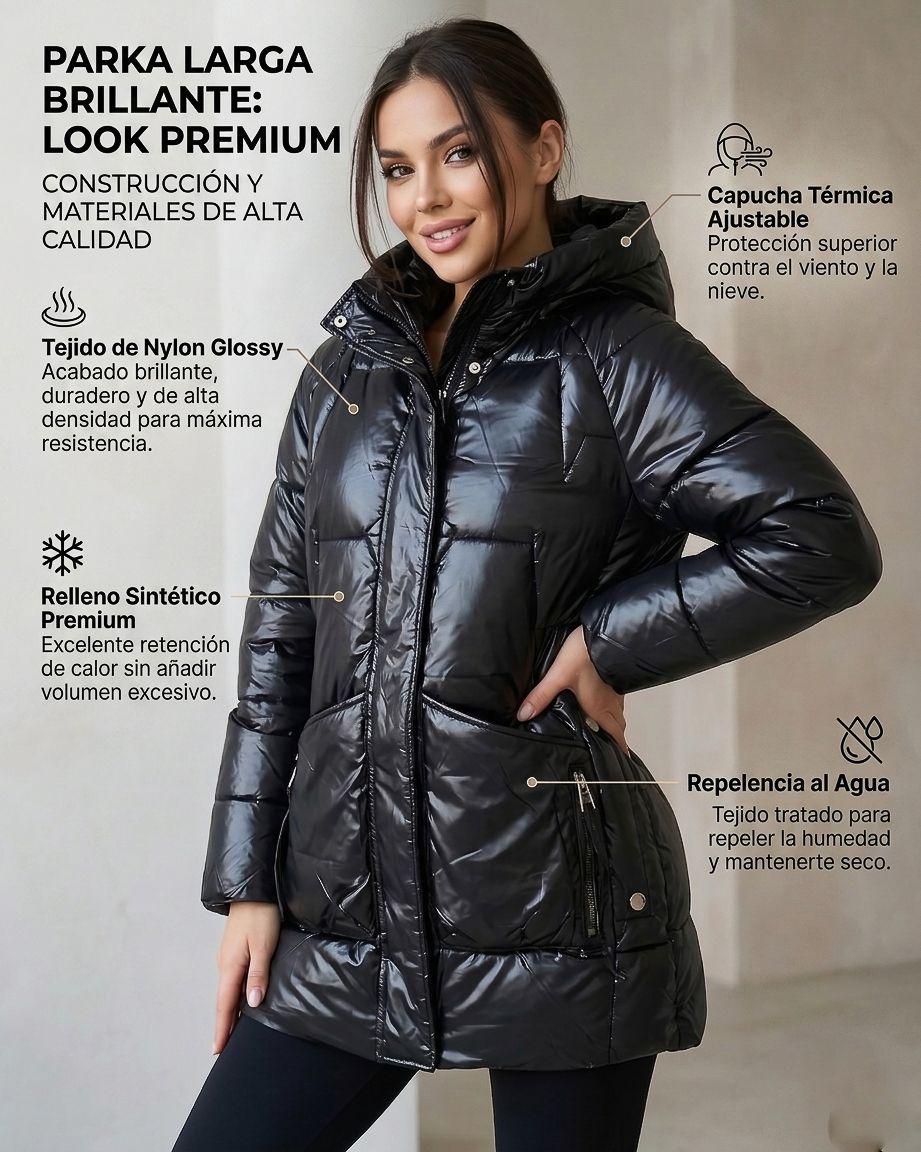 Parka Larga Brillante: Look Premium Contra el Frío-4