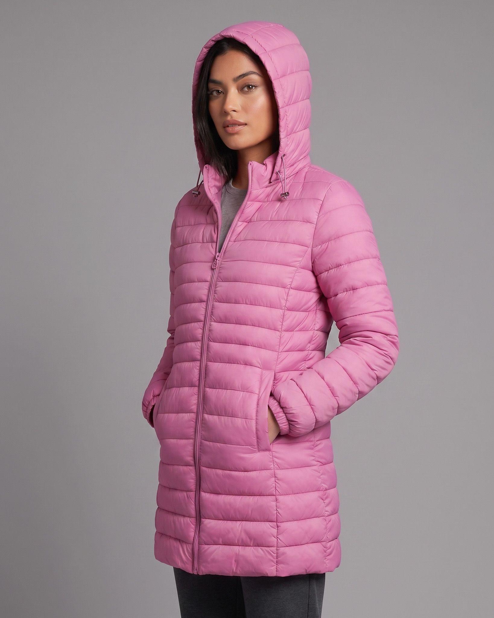 Parka Invierno Mujer Puffer Acolchada Capucha Desmontable-2