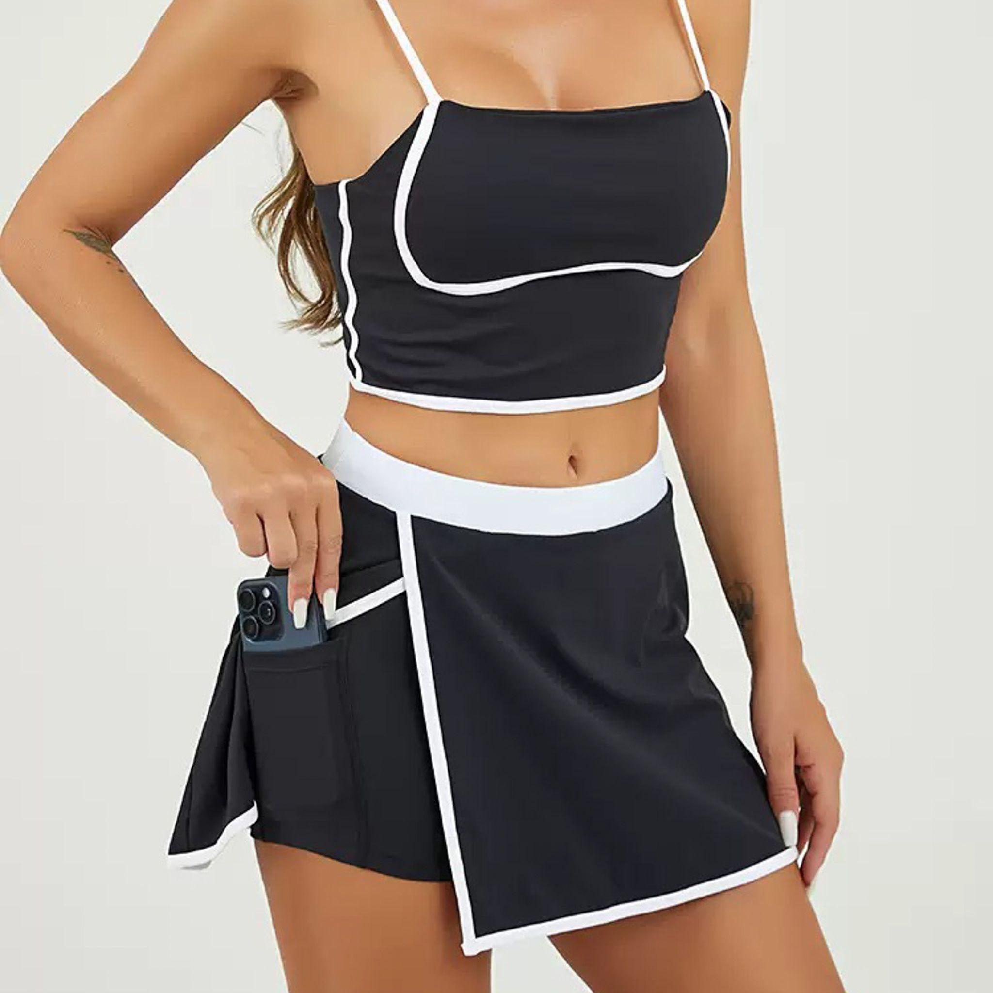 Conjunto Deportivo Mujer top y falda short  Premium - YJ248-5