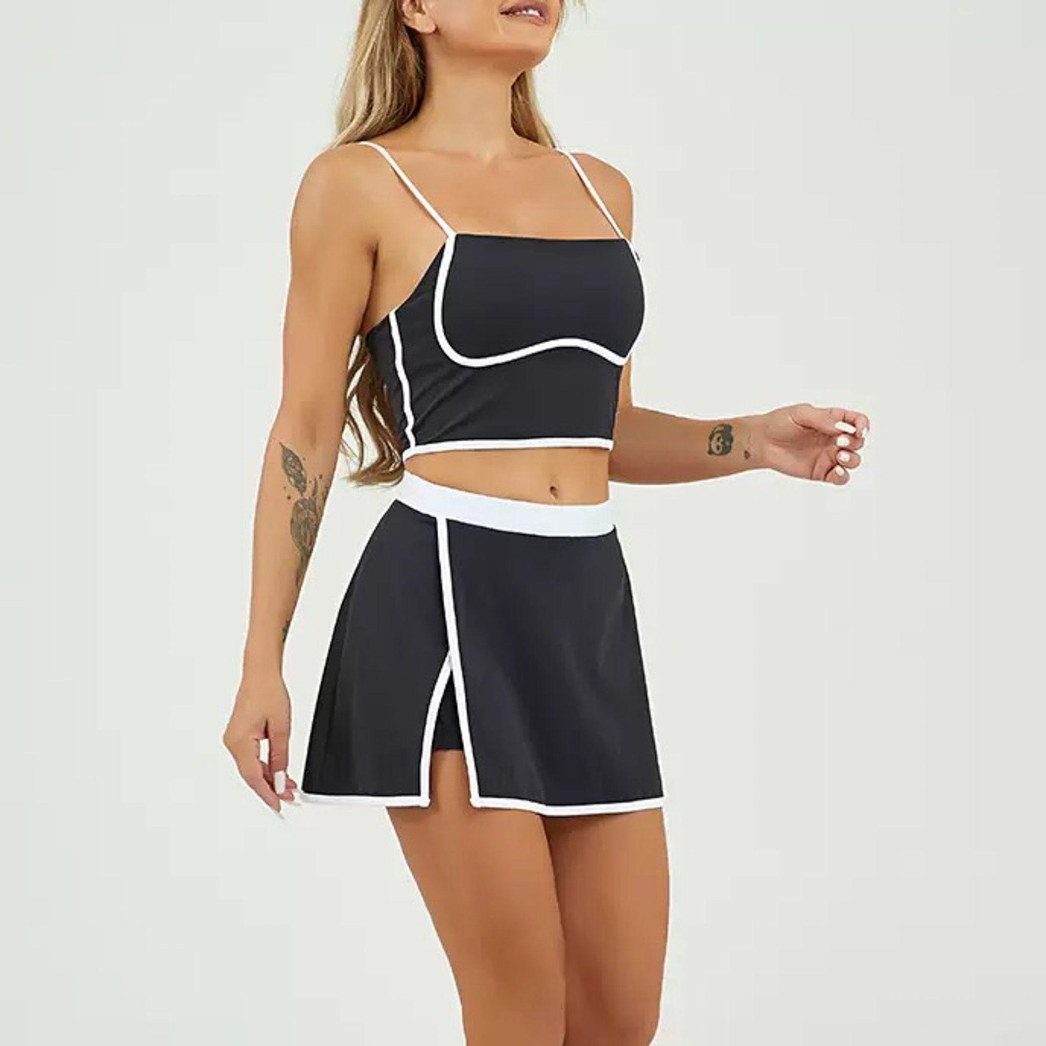 Conjunto Deportivo Mujer top y falda short  Premium - YJ248-7