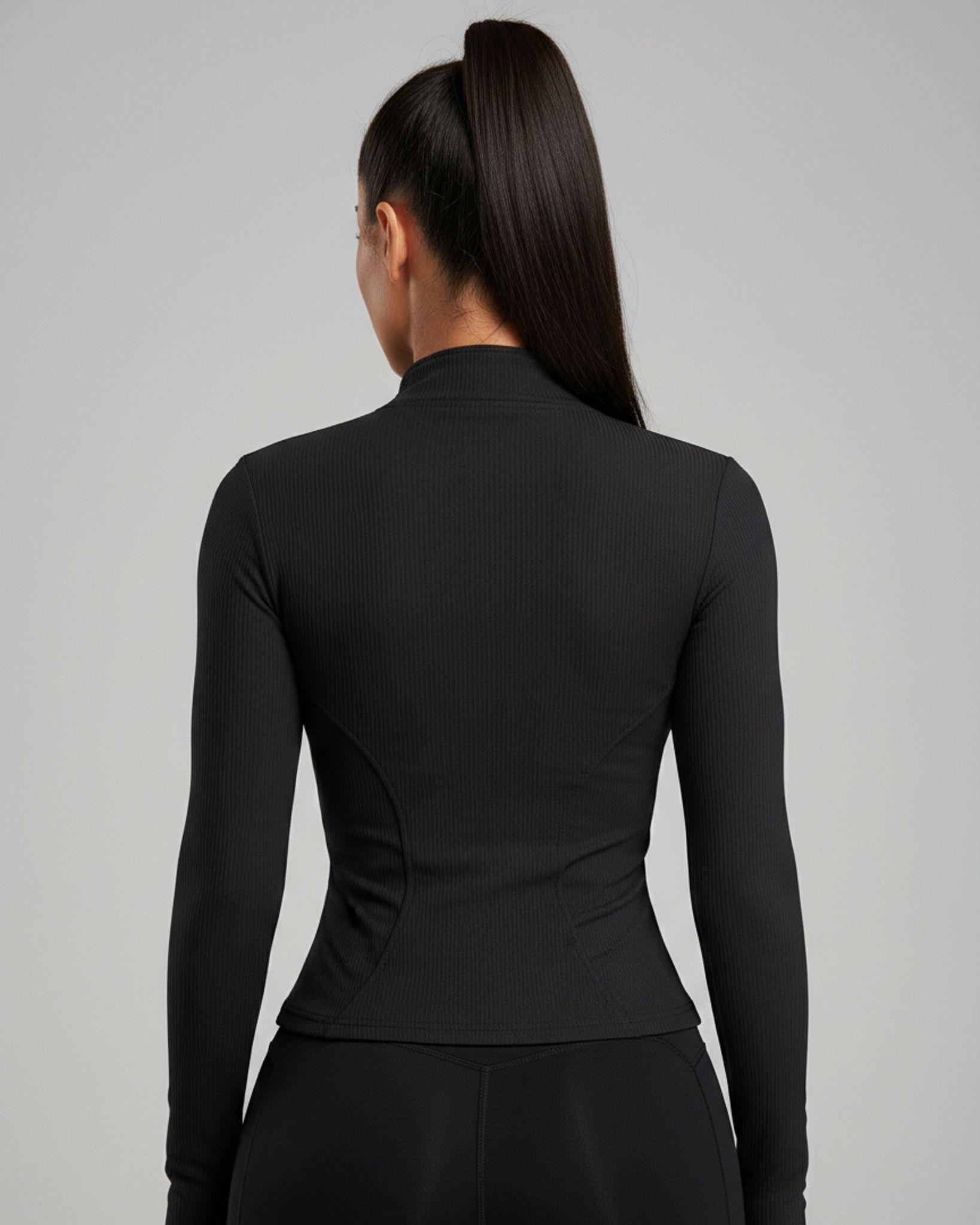 Chaqueta Deportiva Mujer Ajustada Manga Larga Fitness-1