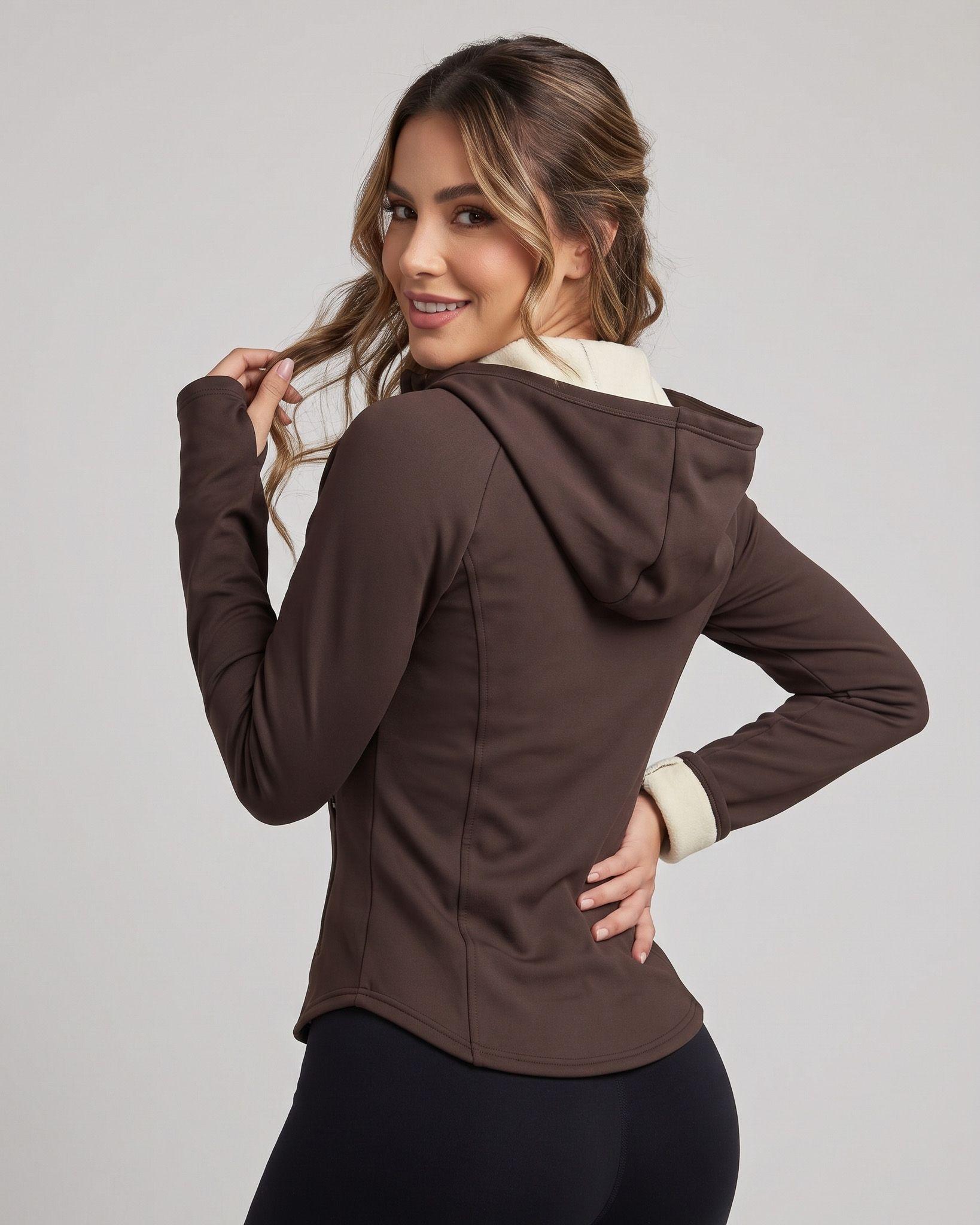Chaqueta Chiporro Invierno Entallada Gorro Pasadedo Mujer-3