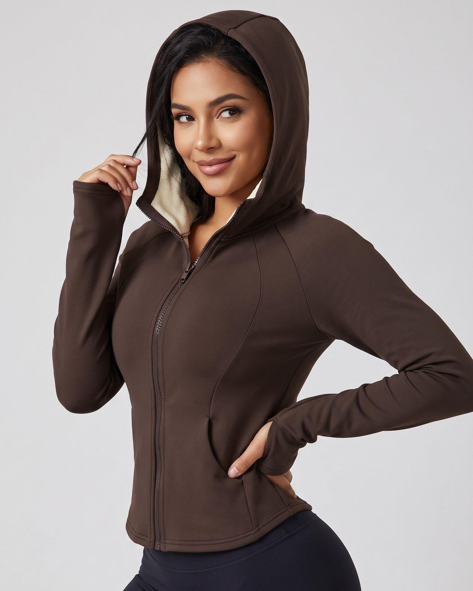 Chaqueta Chiporro Invierno Entallada Gorro Pasadedo Mujer-6