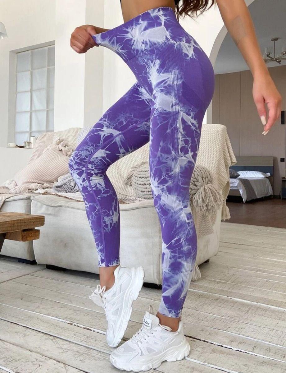 Calza Tie Dye Doble Push Up Levanta Gluteo Alta Calidad-2