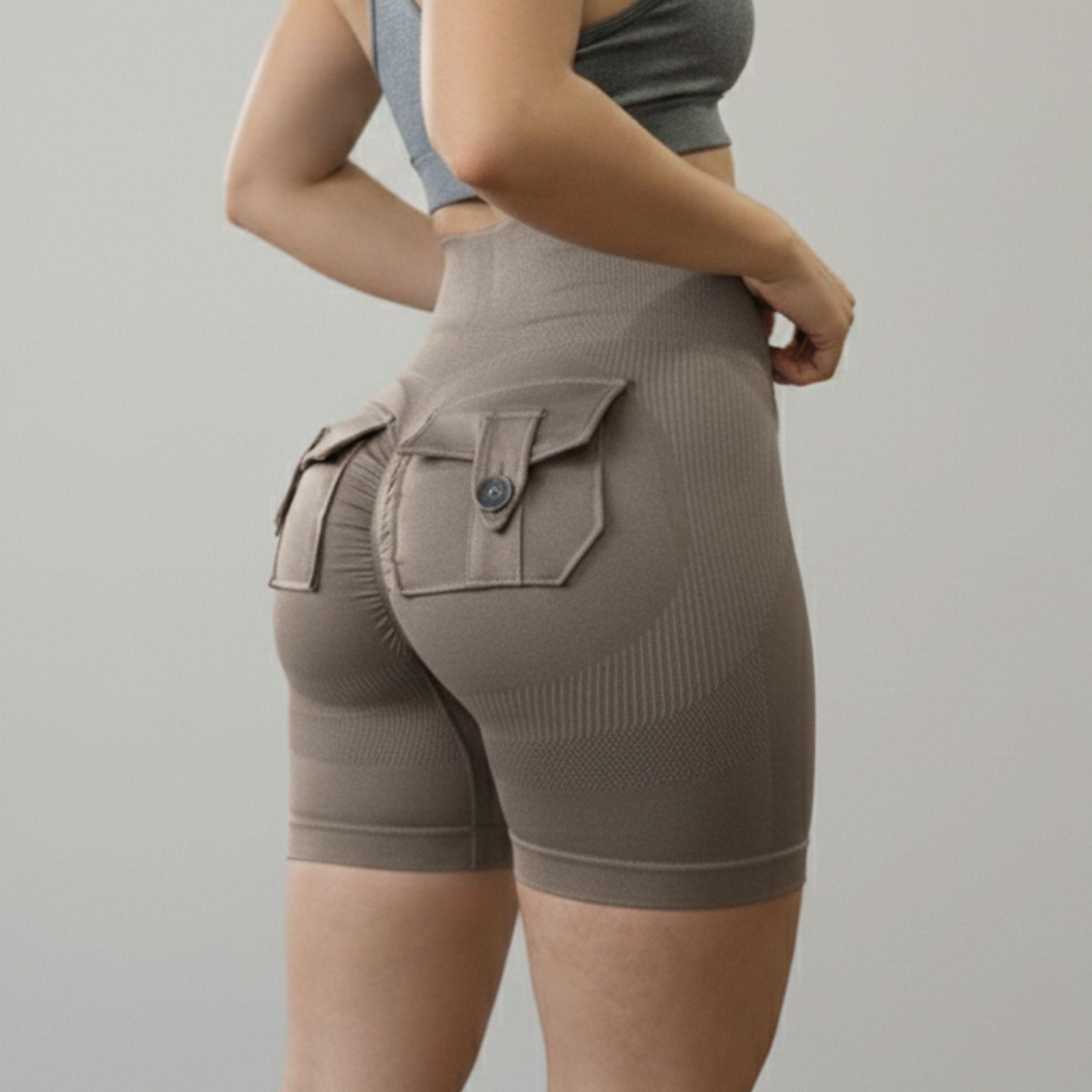 Short Deportivo Mujer con Bolsillo Trasero y Push Up - YJ242-2