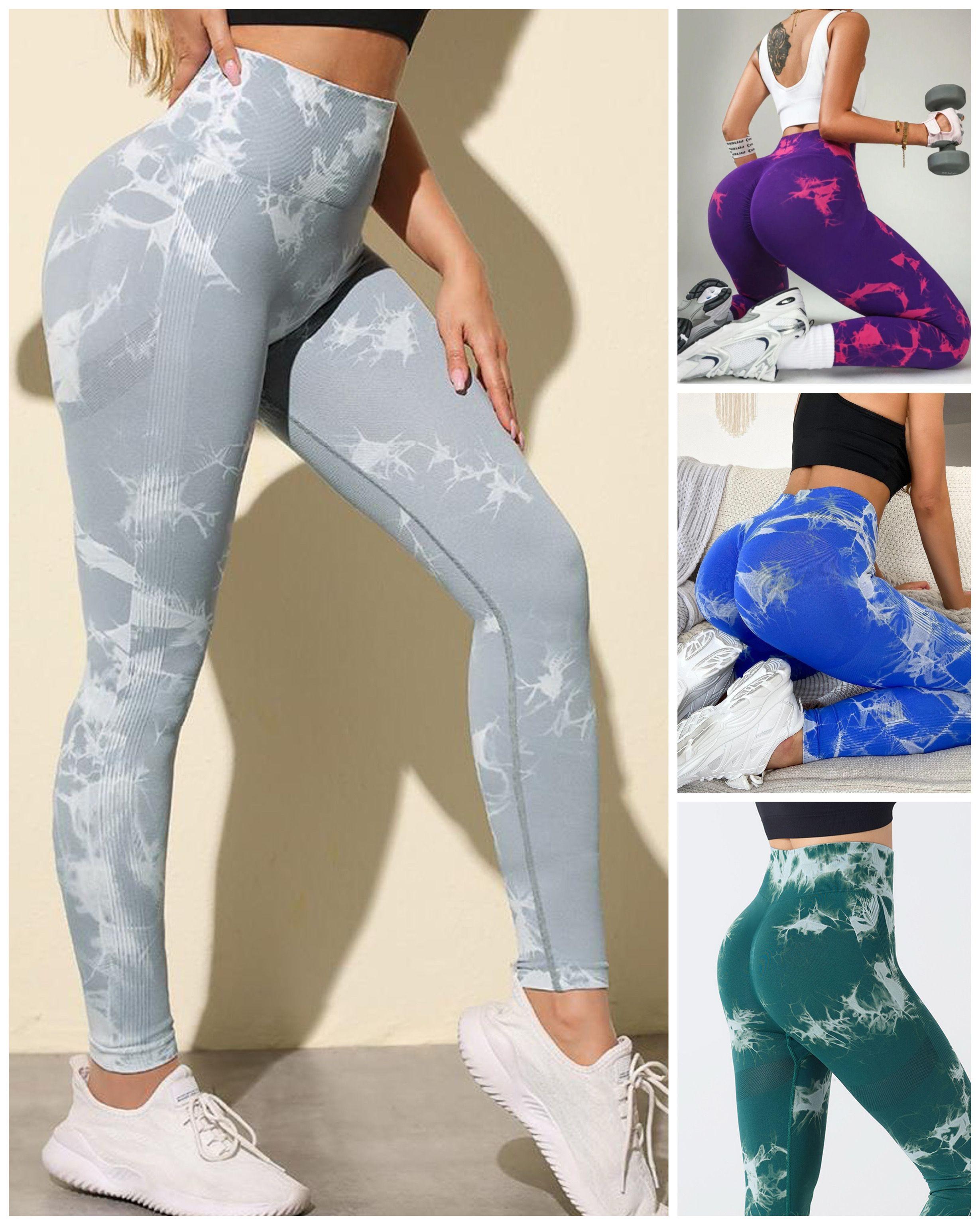 Pack 4 Calzas Tie Dye Sin Costura Con Efecto Push Up-0