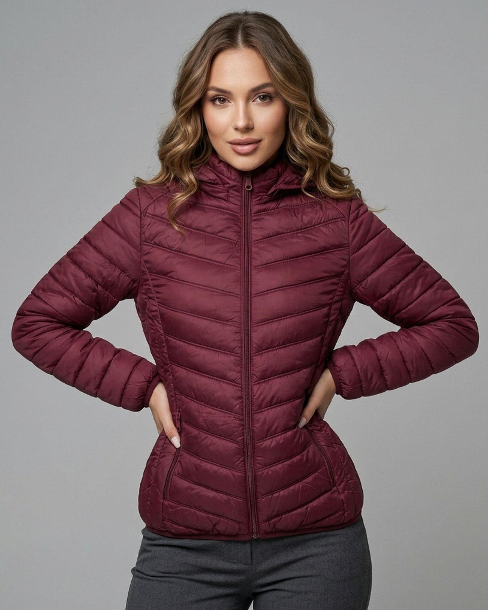 Parka Térmica Ultra Light Burdeo: Abrigo Liviano y Packable-2