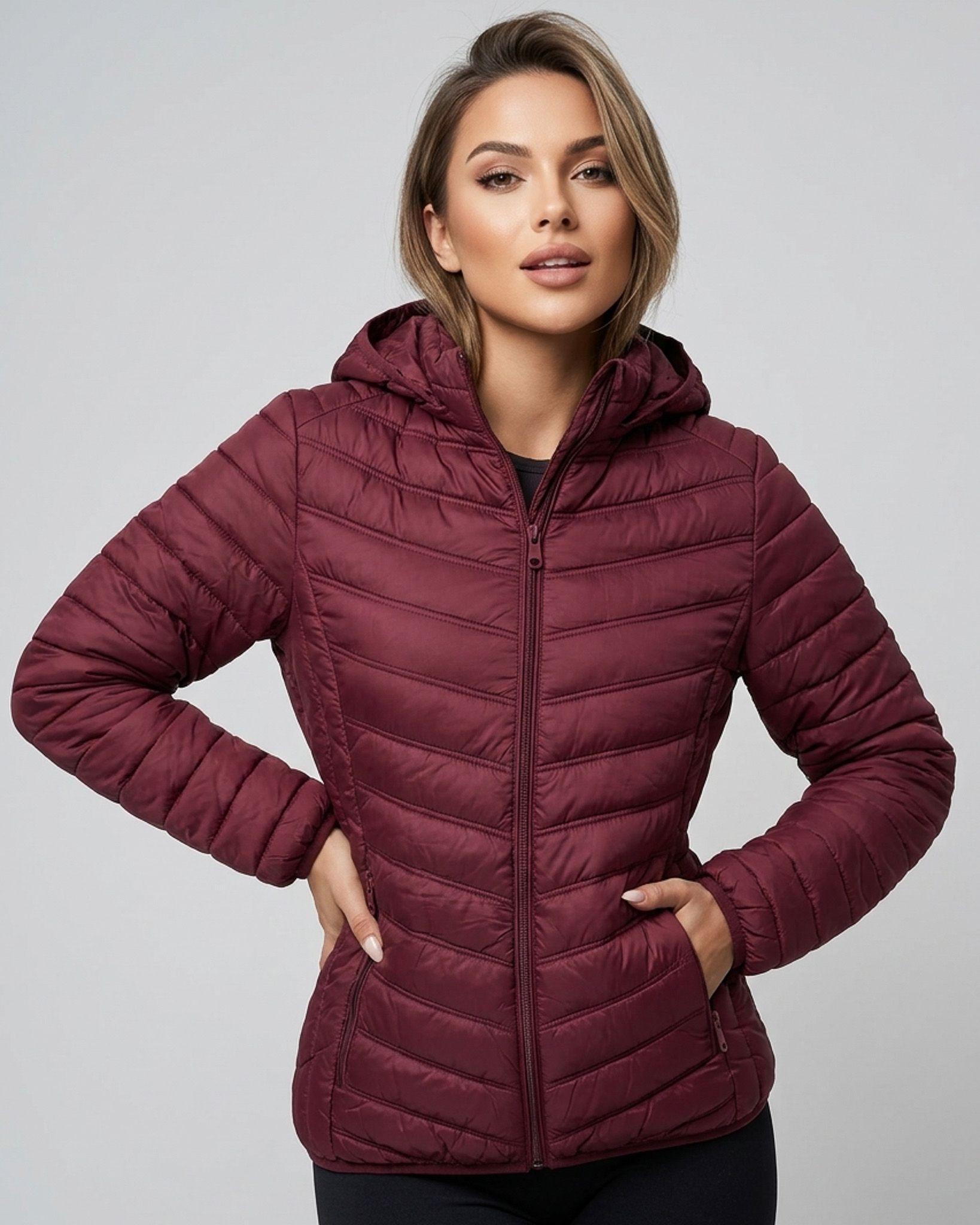 Parka Térmica Ultra Light Burdeo: Abrigo Liviano y Packable-3