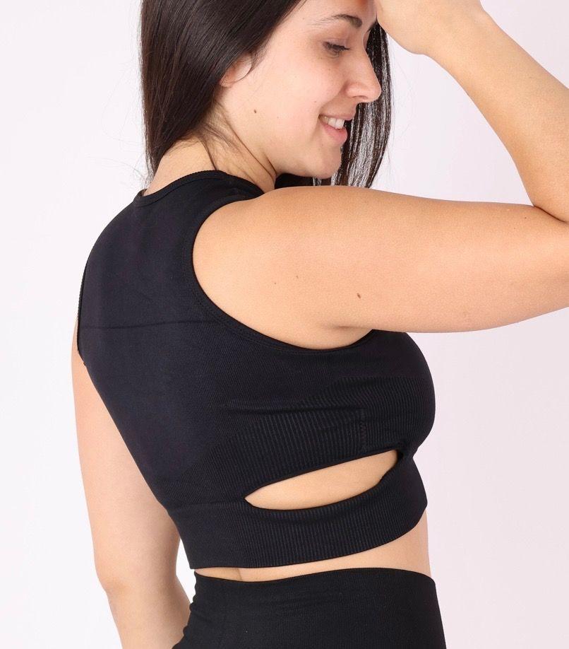 Sostén Deportivo Mujer Peto Sujetador Con Abertura Yj137-1