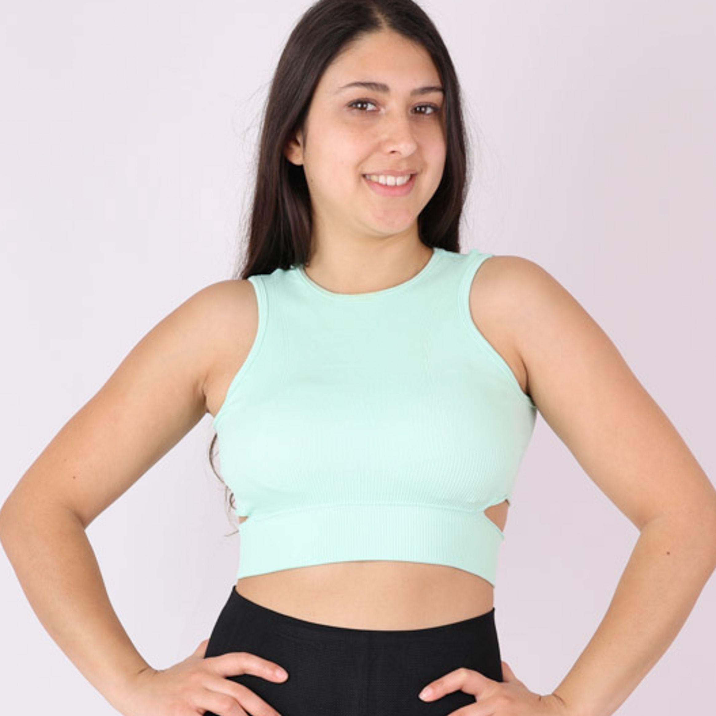 Sostén Deportivo Mujer Peto Sujetador Con Abertura Yj137-0